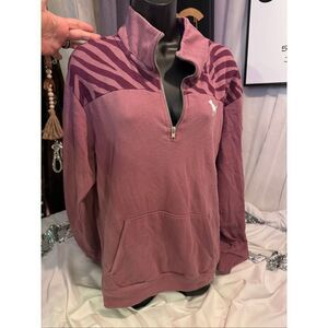 Victoria's Secret pink purple tie dye 1/4 quarter zip pullover sweatshirt xxl